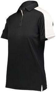 Augusta Sportswear 5029 - Ladies Bi Color Vital Polo Negro / Blanco