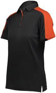 Augusta Sportswear 5029 - Ladies Bi Color Vital Polo Black/Orange