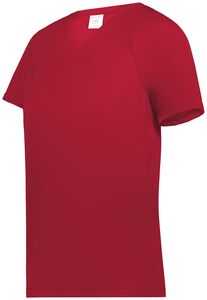 Augusta Sportswear 2792 - Remera Attain con mangas Raglán con propiedades que absorben la humedad de mujer  Scarlet