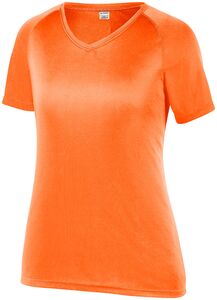 Augusta Sportswear 2793 - Girls Attain Raglan Sleeve Wicking Tee Electric Orange