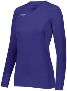 HighFive 342212 - Ladies Tru Hit Long Sleeve Jersey Purple (Hlw)