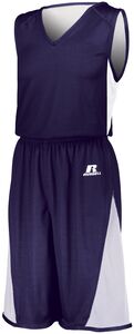 Russell 5R5DLB - Youth Undivided Single Ply Reversible Jersey Purple/White