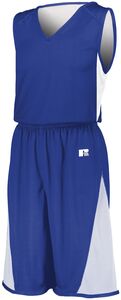 Russell 5R6DLM - Undivided Single Ply Reversible Shorts Royal/White