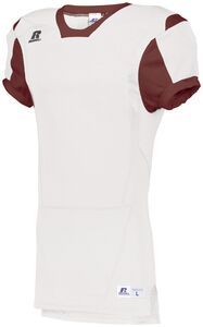 Russell S6793M - Color Block Game Jersey White/Cardinal