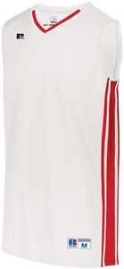 Russell 4B1VTB - Youth Legacy Basketball Jersey White/True Red