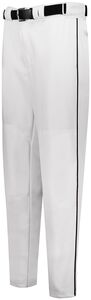 Russell R11LGB - Youth Piped Diamond Series Baseball Pant 2.0 White/Black