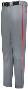 Russell R14DBM - Piped Change Up Baseball Pant Baseball Grey/True Red