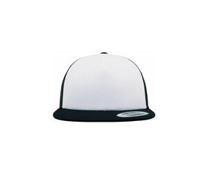 Flexfit 6005FW - Visiera piatta da berretto americano Black / White / Black