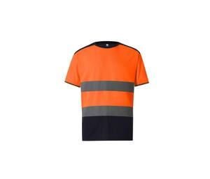 Yoko YK400 - Two-color t-shirt Hi Vis Orange/Navy