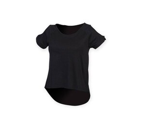 SF Women SK233 - Very long back t-shirt Black