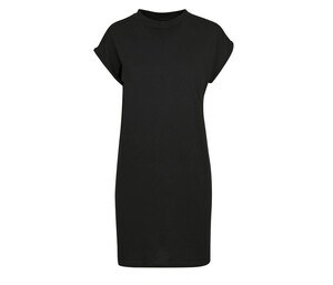 Build Your Brand BY101 - Dress with rolled up sleeves Black