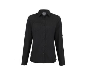 Craghoppers CES002 - Long sleeve shirt in Women's recycled polyester Black