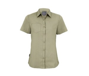 Craghoppers CES004 - Short sleeve shirt in female recycled polyester Pebble