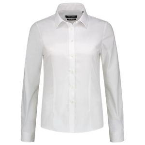 Tricorp T24 - Camisa de blusa esticada ajustada feminino Branco