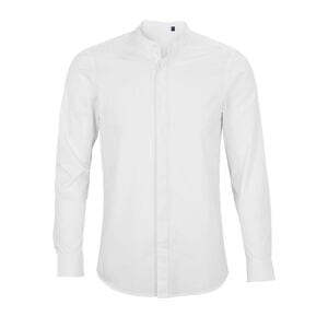NEOBLU 03792 - Bart Men Men’S Mandarin Collar Shirt Optic White