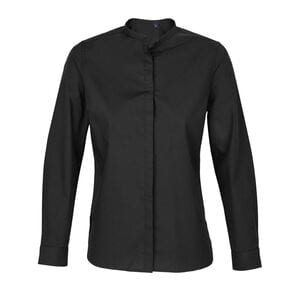 NEOBLU 03787 - Bart Women Women’S Mandarin Collar Shirt Deep Black