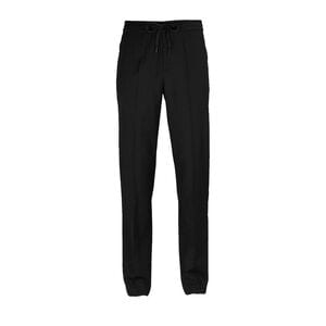 NEOBLU 03778 - Germain Men Elasticated Waist Suit Trousers Deep Black