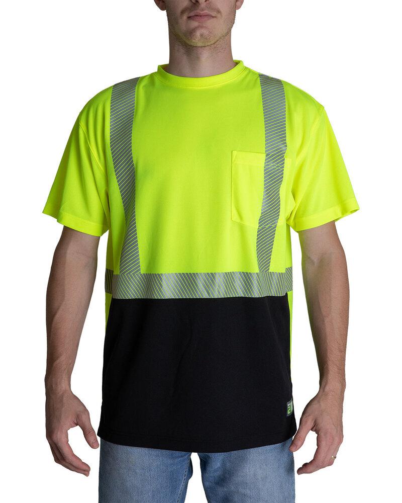 Berne HVK017 - Unisex Hi-Vis Class 2 Color Blocked Pocket T-Shirt
