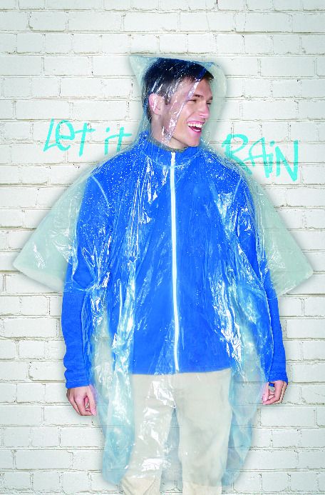 GiftRetail IT0972 - SPRINKLE Foldable raincoat in polybag