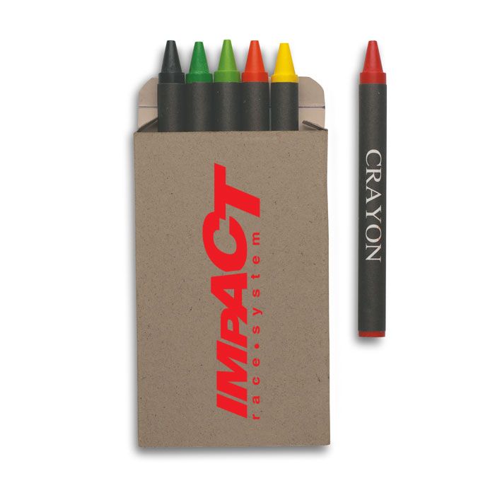 GiftRetail - BRABO Etui 6 crayons cire - pas cher