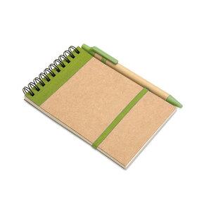 GiftRetail IT3789 - SONORA A6 recycled notepad with pen