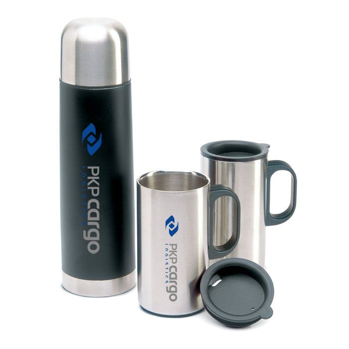 GiftRetail KC2694 - ISOSET Insulation flask with 2 mugs