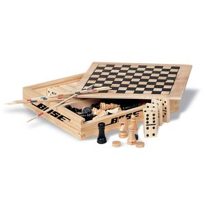 GiftRetail KC2941 - TRIKES 4 games in wooden box Wood