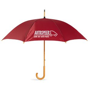 GiftRetail KC5132 - Umbrella with wooden handle Burgundy