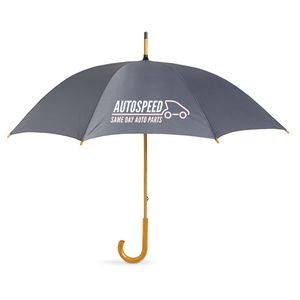 GiftRetail KC5132 - Umbrella with wooden handle Grey