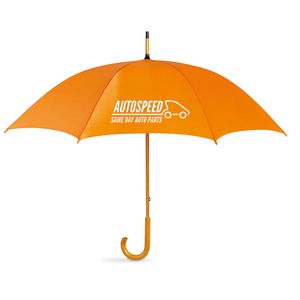 GiftRetail KC5132 - Umbrella with wooden handle Orange