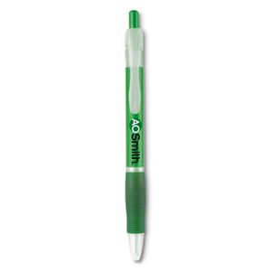 GiftRetail KC6217 - MANORS Długopis z gumowym uchwytem transparent green