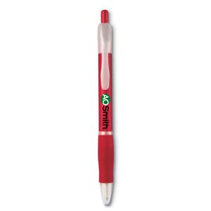 GiftRetail KC6217 - MANORS Ball pen with rubber grip Transparent Red