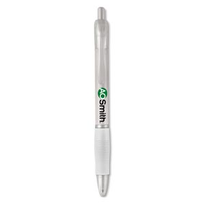 GiftRetail KC6217 - MANORS Długopis z gumowym uchwytem Transparent White