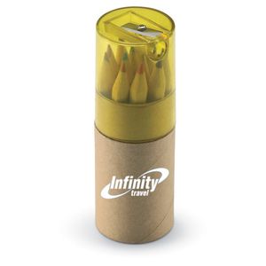 GiftRetail KC6230 - LAMBUT 12 coloured pencils transparent yellow