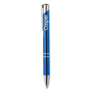 GiftRetail KC8893 - BERN Push button pen with black ink Royal Blue