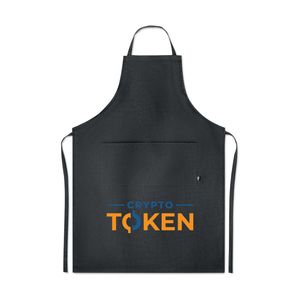GiftRetail MO6164 - Hemp kitchen apron Black