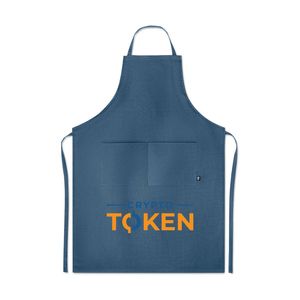 GiftRetail MO6164 - Hemp kitchen apron Blue