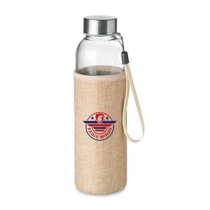 GiftRetail MO6168 - UTAH TOUCH Glass bottle in pouch 500ml Beige