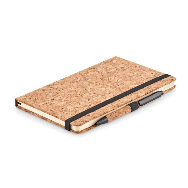 GiftRetail MO6202 - SUBER SET Eco-Friendly A5 Cork Notebook with Pen Gift Set