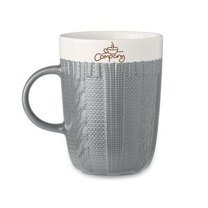 GiftRetail MO6321 - KNITTY Ceramic mug 310 ml Grey