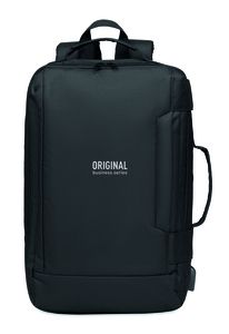 GiftRetail MO6329 - SINGAPORE Computer backpack in 300D RPET Black