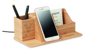 GiftRetail MO6345 - GROOVY Desktop wireless charger 10W Wood