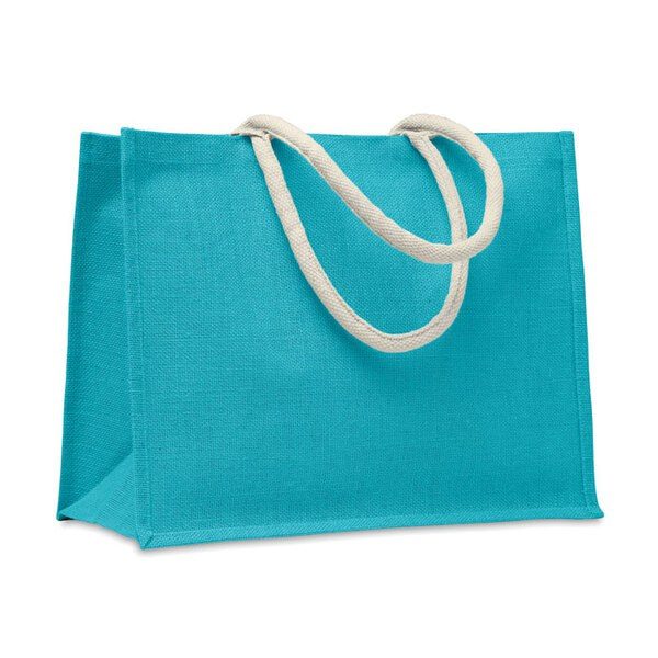 GiftRetail MO6443 - AURA Eco-Friendly Jute Beach Bag with Cotton Handles