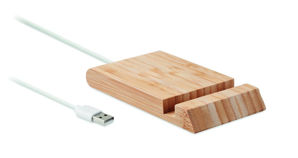 GiftRetail MO6453 - ODOS Bamboo wireless charger 10W