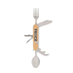 GiftRetail MO6473 - SUBETE Multifunction cutlery set Wood