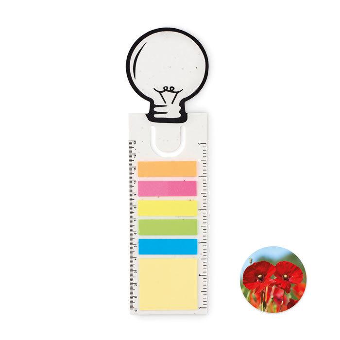 GiftRetail MO6512 - IDEA SEED Seed paper bookmark w/memo pad