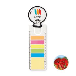 GiftRetail MO6512 - IDEA SEED Seed paper bookmark w/memo pad White