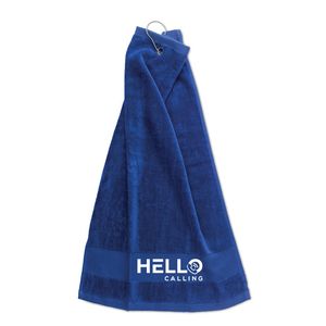 GiftRetail MO6525 - HITOWGO Cotton golf towel with hanger Blue