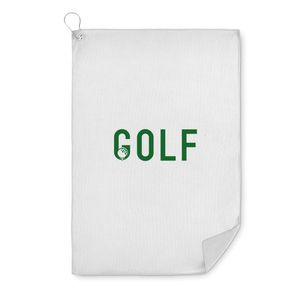 GiftRetail MO6526 - TOWGO RPET golf towel with hook clip White