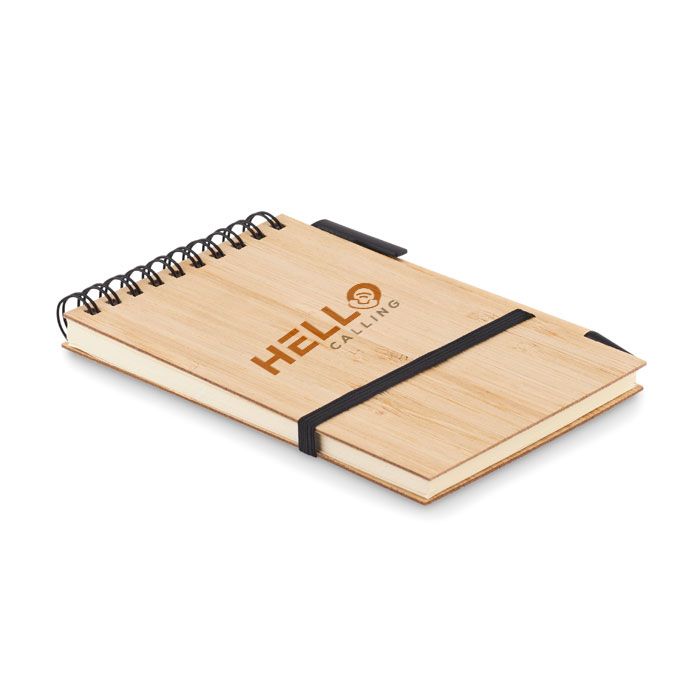 GiftRetail MO6528 - A6 notepad set in bamboo